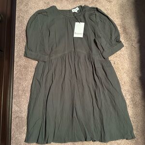 &Merci boutique dress - olive/Army green. Knee length, NWT, Size Large
